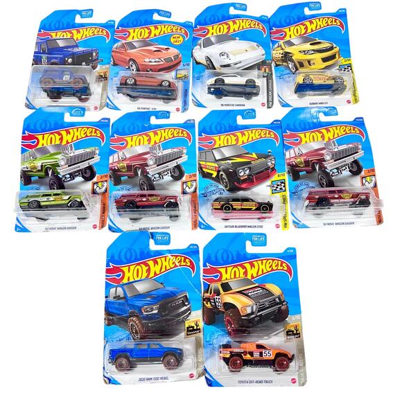Hot Wheels Carded Lot Of 10 Various Years Toy Cars Trucks Kids New (K) - Picture 1 of 6